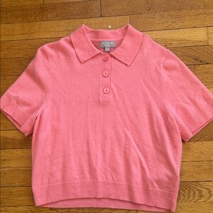 100% Cashmere J.Crew Cropped Polo